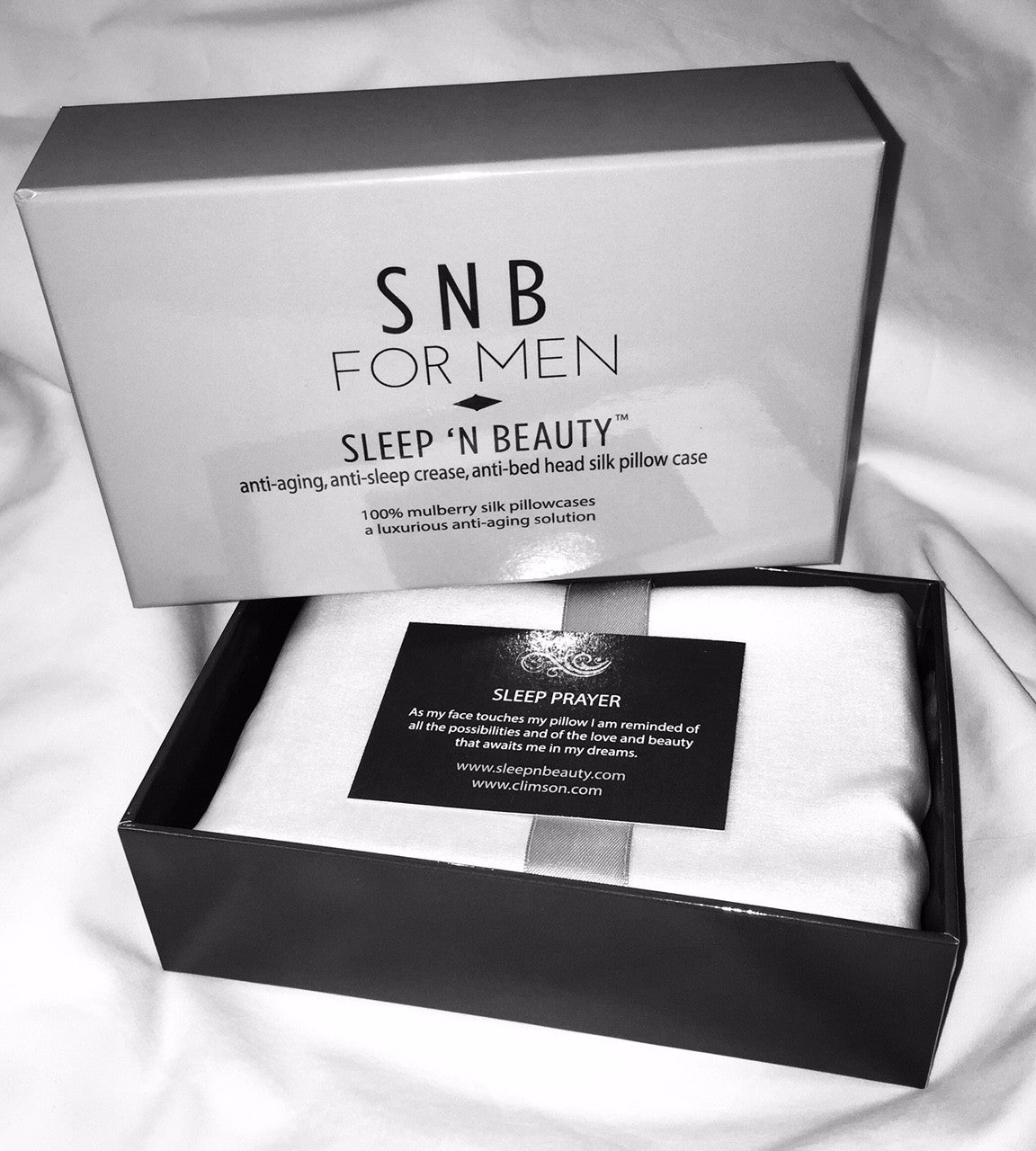 Sleep 'n Beauty for men- 100% Silk Pillowcase (King Size) in a beautiful Gift Box